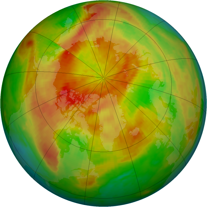 Arctic ozone map for 25 April 2002